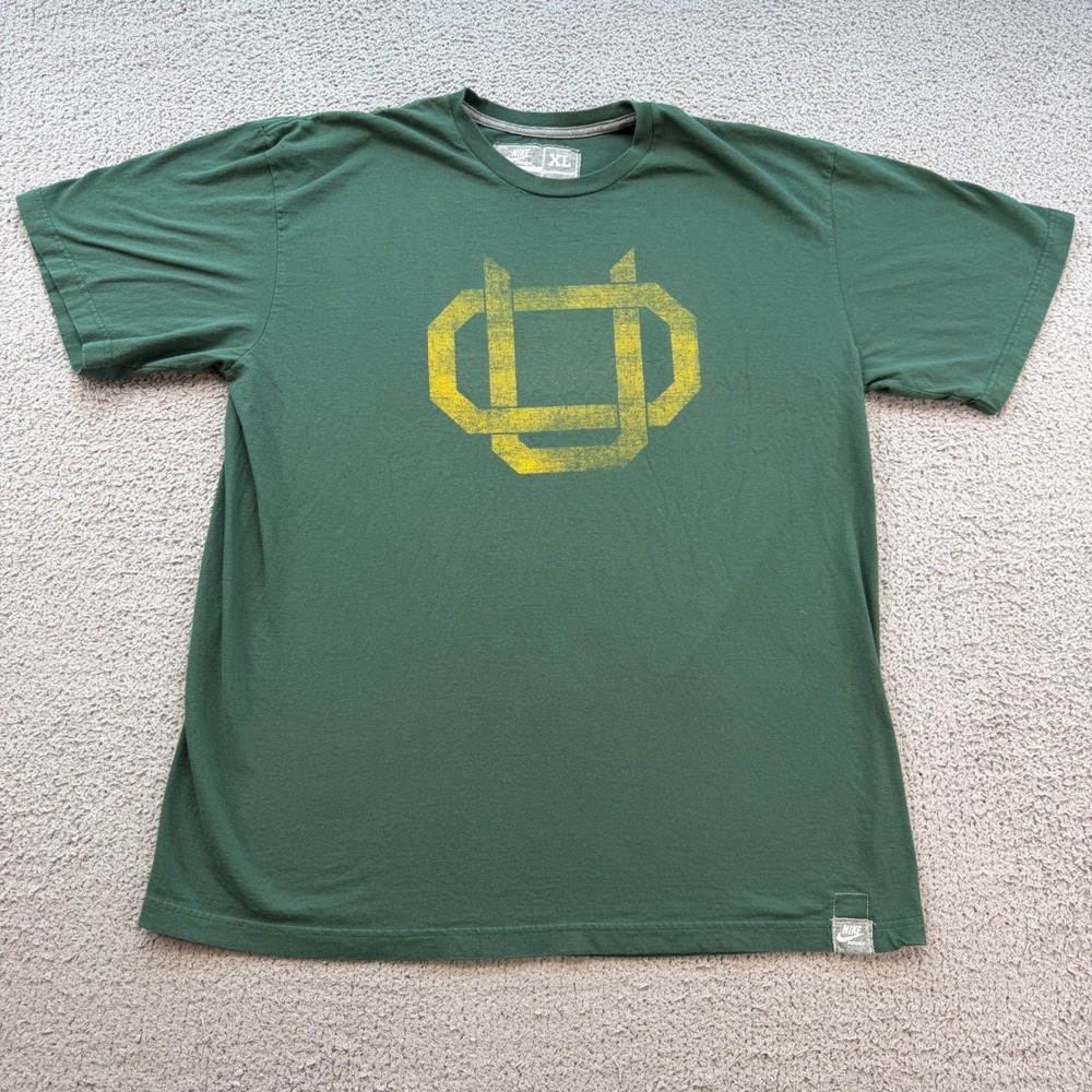 Nike Sportswear Men Green Graphic T-Shirt XL Organic Cotton 21564X 6202